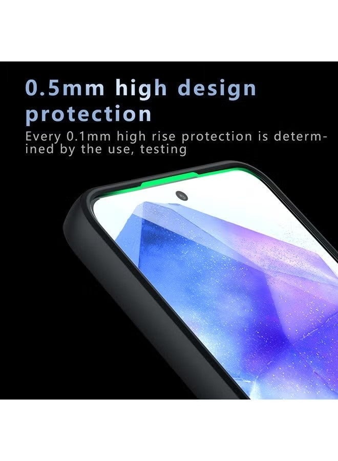 Magnetic Case for Samsung Galaxy A55 5G 6.6-Inch, Frosted Translucent Back Protective Slim Phone Cover, Anti-Fingerprints,Anti-Fall Drop Protection,Shockproof Case for Samsung Galaxy A55 5G (Black) - Image 5